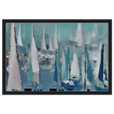 "Sailing Dreams" – An Abstract Nautical Masterpiece | Wall art print - Framed Canvas - 50x75 cm / 20x30″ - Black frame