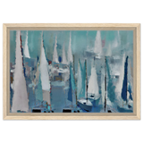 "Sailing Dreams" – An Abstract Nautical Masterpiece | Wall art print - Framed Canvas - 30x45 cm / 12x18″ - Wood frame