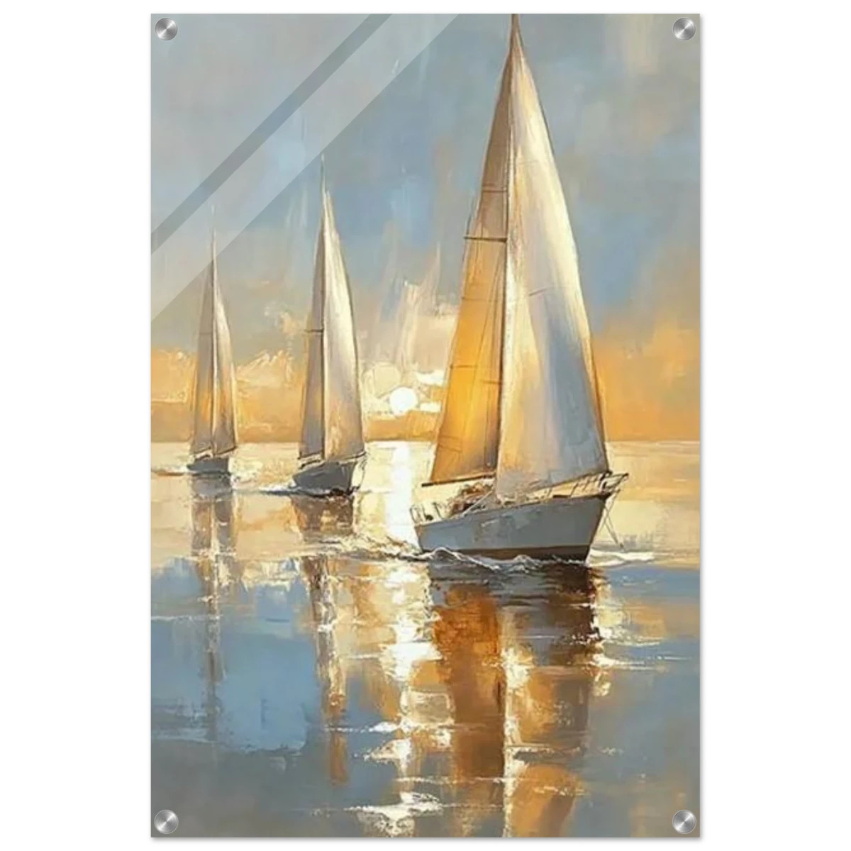 Sailing into the Horizon – A Tranquil Nautical Masterpiece | Wall art Print - Acrylic Print - 50x75 cm / 20x30″ - 