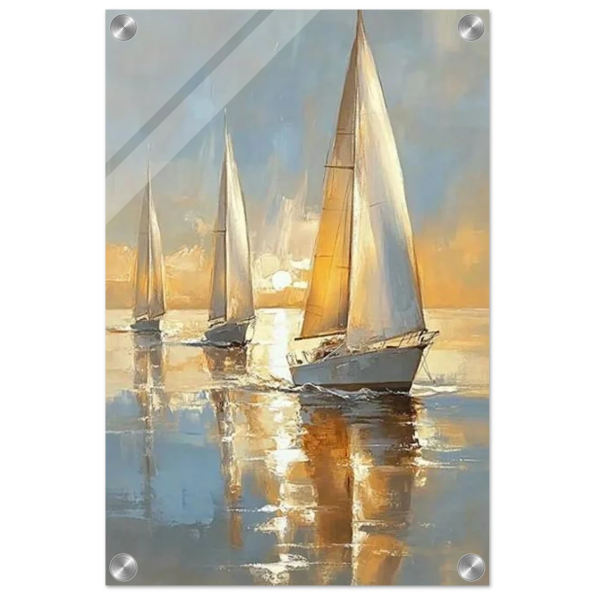 Sailing into the Horizon – A Tranquil Nautical Masterpiece | Wall art Print - Acrylic Print - 30x45 cm / 12x18″ - 