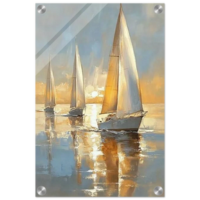 Sailing into the Horizon – A Tranquil Nautical Masterpiece | Wall art Print - Acrylic Print - 30x45 cm / 12x18″ - 