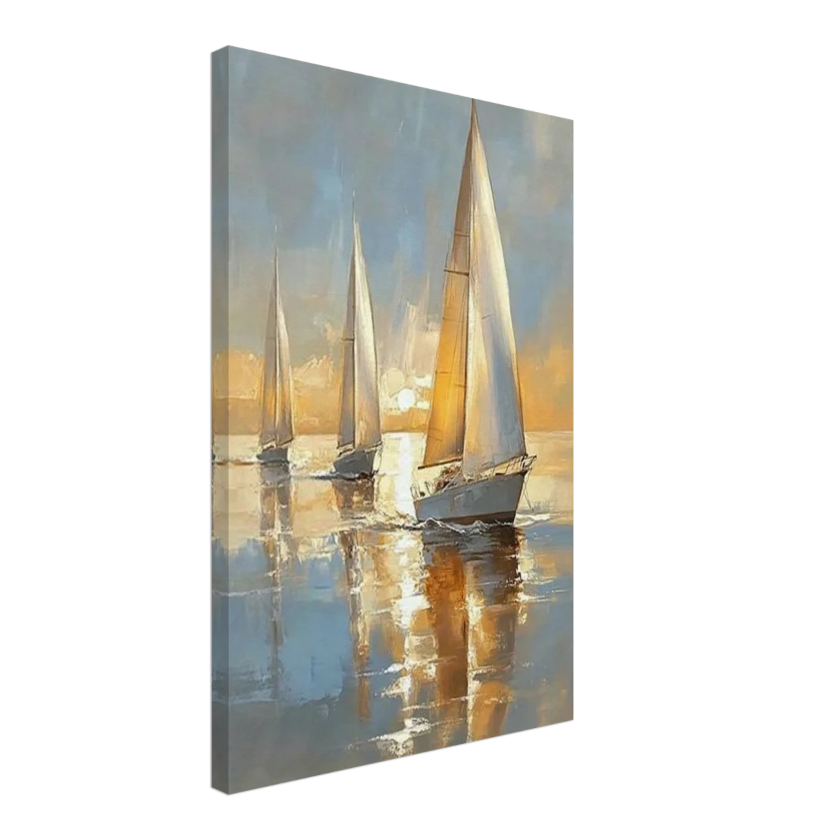 Sailing into the Horizon – A Tranquil Nautical Masterpiece | Wall art Print - Canvas - 40x60 cm / 16x24″ - 