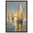 Sailing into the Horizon – A Tranquil Nautical Masterpiece | Wall art Print - Framed Canvas - 60x90 cm / 24x36″ - Dark wood frame