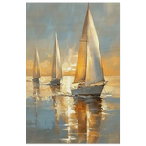 Sailing into the Horizon – A Tranquil Nautical Masterpiece | Wall art Print - Wood Prints - 60x90 cm / 24x36″ - 