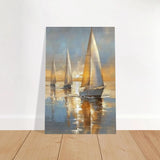 Sailing into the Horizon – A Tranquil Nautical Masterpiece | Wall art Print - Brushed Aluminum Print - 30x45 cm / 12x18″ - 