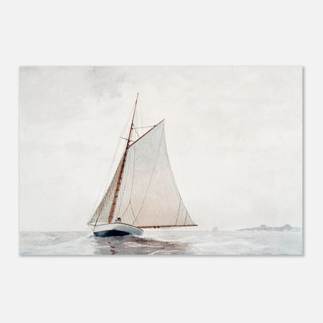 Sailing Off Gloucester by Winslow Homer Cornell - Aluminum Print - 40x60 cm / 16x24″ - 