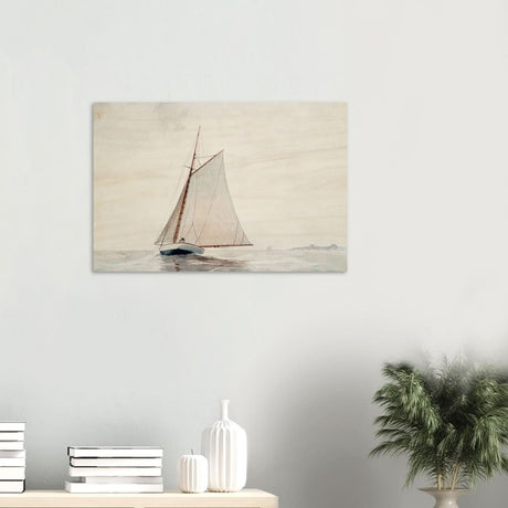 Sailing Off Gloucester by Winslow Homer Cornell - Wood Prints - 50x75 cm / 20x30″ - 10 mm