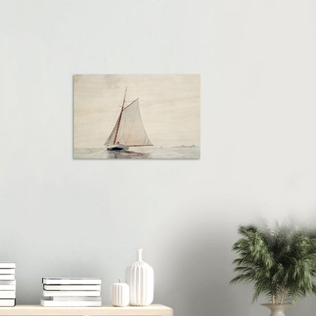 Sailing Off Gloucester by Winslow Homer Cornell - Wood Prints - 40x60 cm / 16x24″ - 10 mm