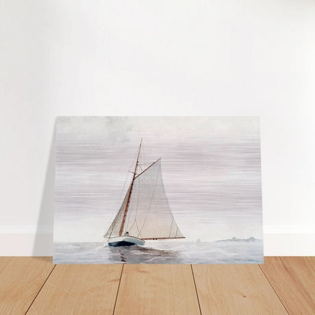 Sailing Off Gloucester by Winslow Homer Cornell - Brushed Aluminum Print - 70x100 cm / 28x40″ - 