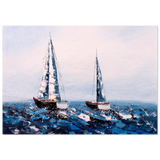 Sailing the Waves – Nautical Seascape Wall Art Print - Fine Art Poster - 70x100 cm / 28x40″ - 