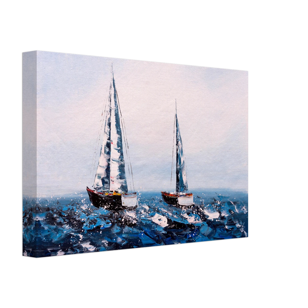 Sailing the Waves – Nautical Seascape Wall Art Print - Canvas - 20x30 cm / 8x12″ - 