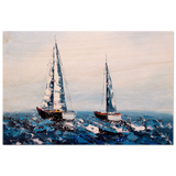 Sailing the Waves – Nautical Seascape Wall Art Print - Wood Prints - 50x75 cm / 20x30″ - 