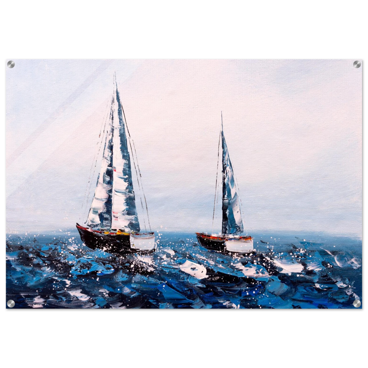 Sailing the Waves – Nautical Seascape Wall Art Print - Acrylic Print - 70x100 cm / 28x40″ - 
