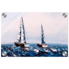 Sailing the Waves – Nautical Seascape Wall Art Print - Acrylic Print - 20x30 cm / 8x12″ - 