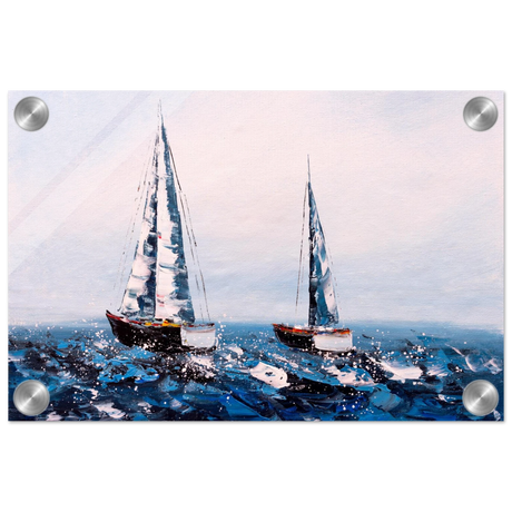 Sailing the Waves – Nautical Seascape Wall Art Print - Acrylic Print - 20x30 cm / 8x12″ - 