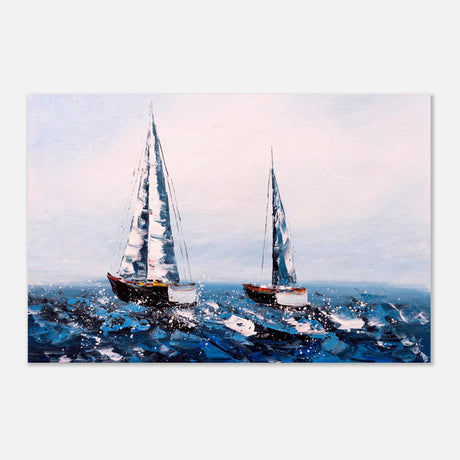 Sailing the Waves – Nautical Seascape Wall Art Print - Aluminum Print - 20x30 cm / 8x12″ - 