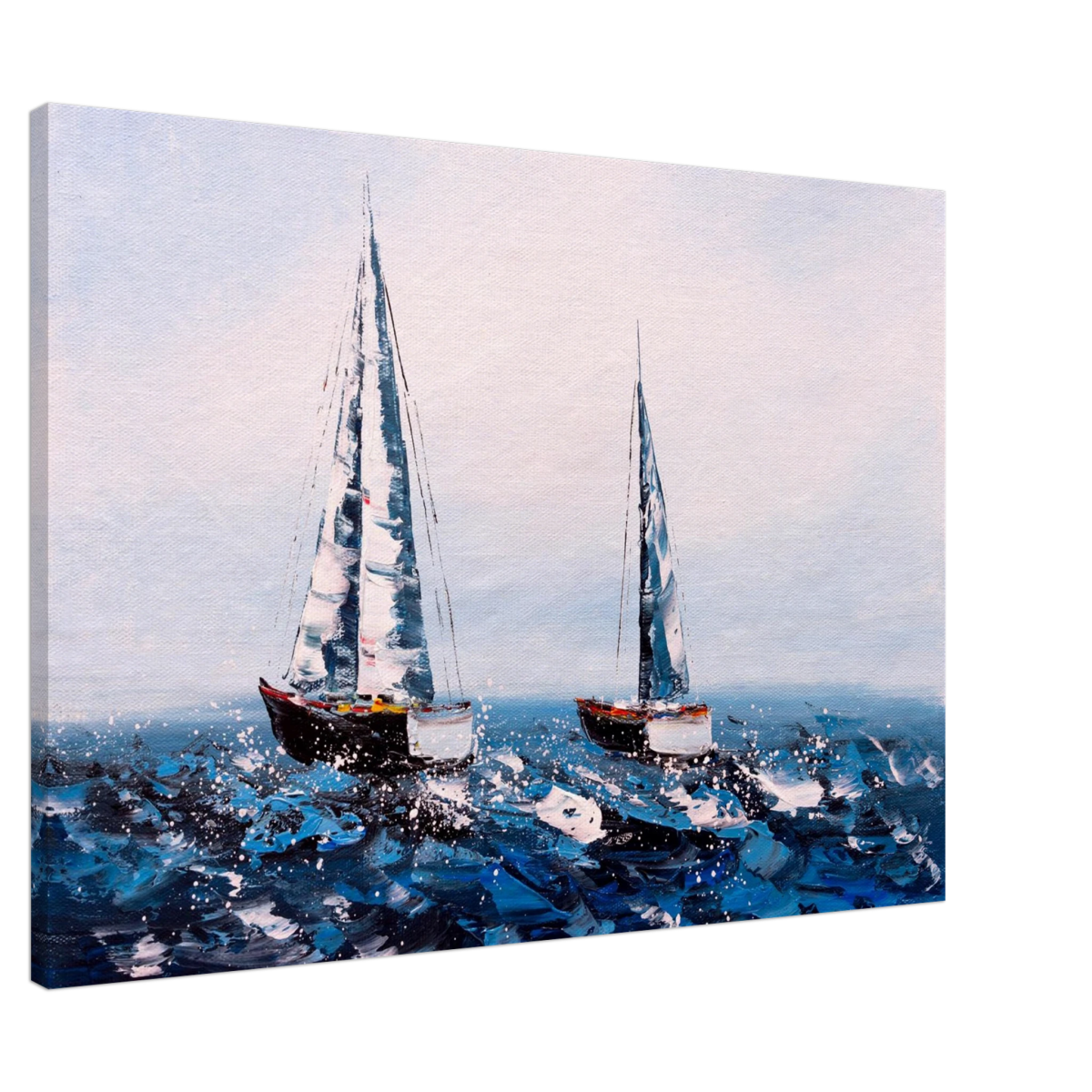 Sailing the Waves – Nautical Seascape Wall Art Print - Canvas - 70x100 cm / 28x40″ - 