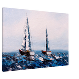Sailing the Waves – Nautical Seascape Wall Art Print - Canvas - 70x100 cm / 28x40″ - 