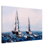 Sailing the Waves – Nautical Seascape Wall Art Print - Canvas - 60x90 cm / 24x36″ - 