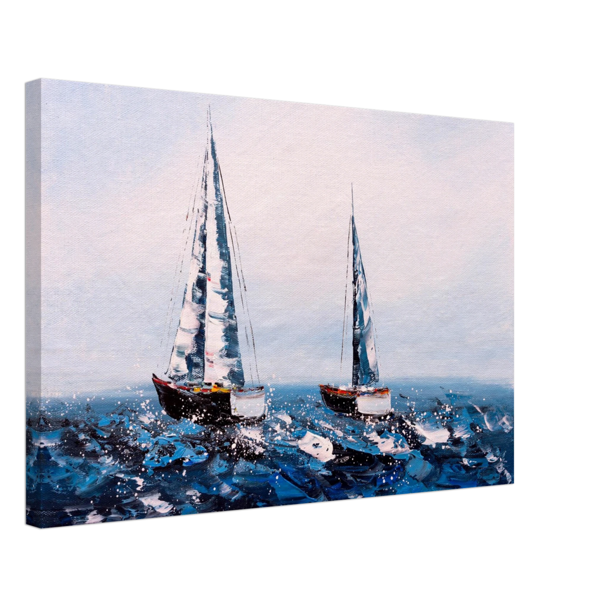 Sailing the Waves – Nautical Seascape Wall Art Print - Canvas - 40x60 cm / 16x24″ - 
