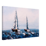 Sailing the Waves – Nautical Seascape Wall Art Print - Canvas - 40x60 cm / 16x24″ - 