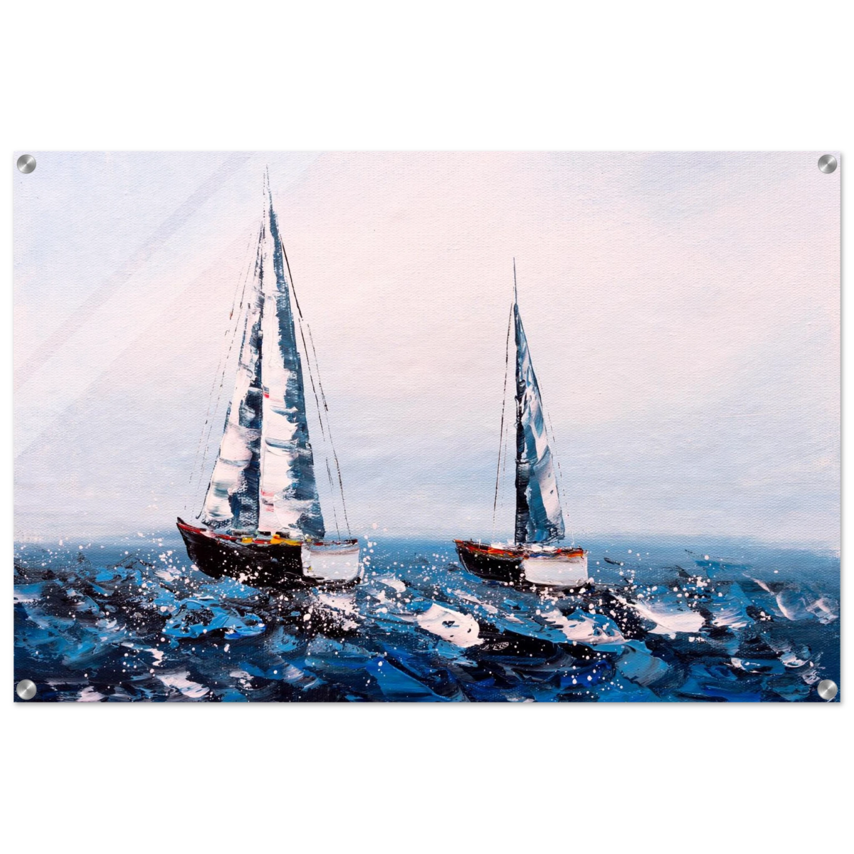 Sailing the Waves – Nautical Seascape Wall Art Print - Acrylic Print - 60x90 cm / 24x36″ - 