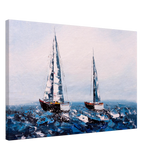 Sailing the Waves – Nautical Seascape Wall Art Print - Canvas - 50x75 cm / 20x30″ - 