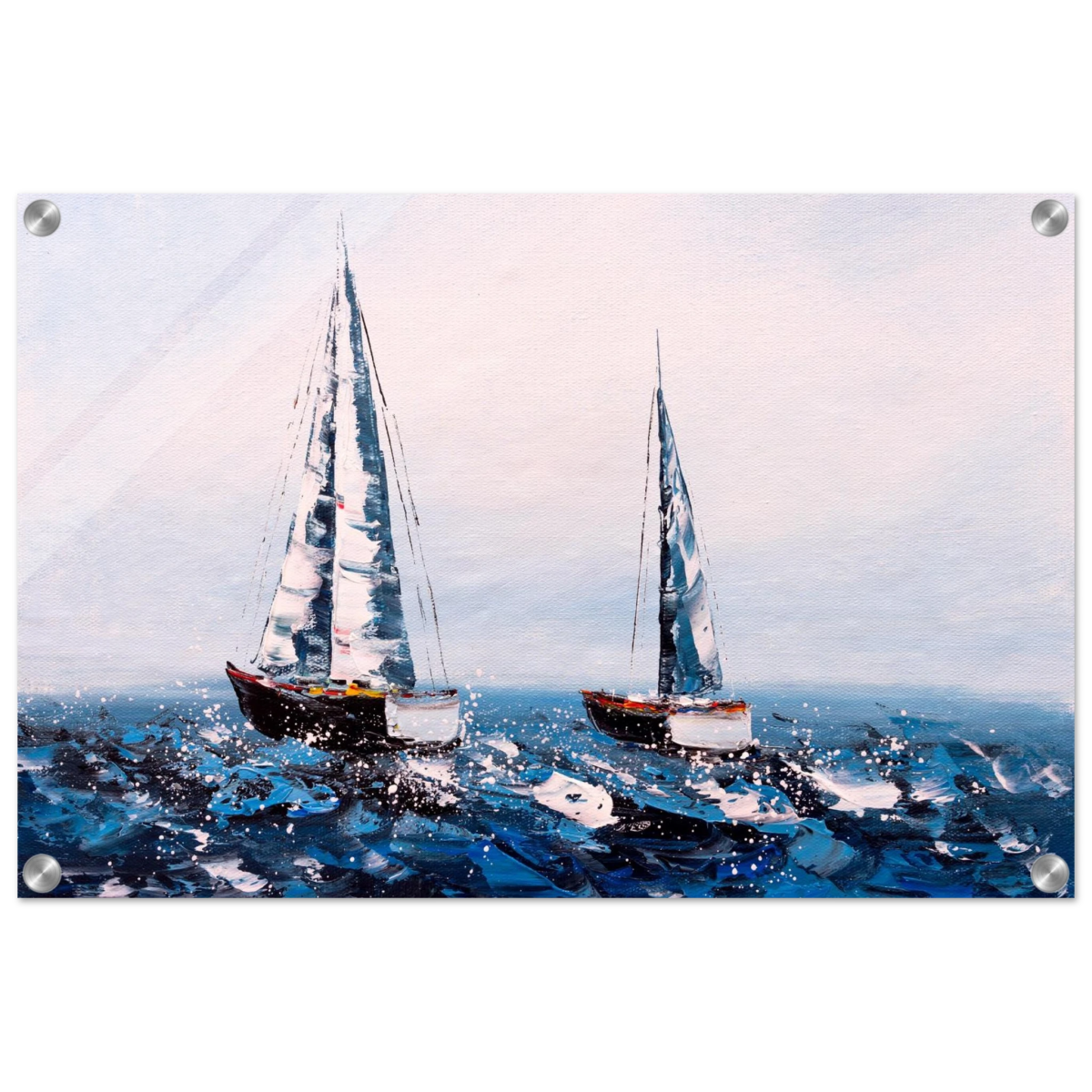 Sailing the Waves – Nautical Seascape Wall Art Print - Acrylic Print - 40x60 cm / 16x24″ - 