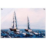 Sailing the Waves – Nautical Seascape Wall Art Print - Acrylic Print - 40x60 cm / 16x24″ - 