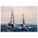 Sailing the Waves – Nautical Seascape Wall Art Print - Wood Prints - 70x100 cm / 28x40″ - 