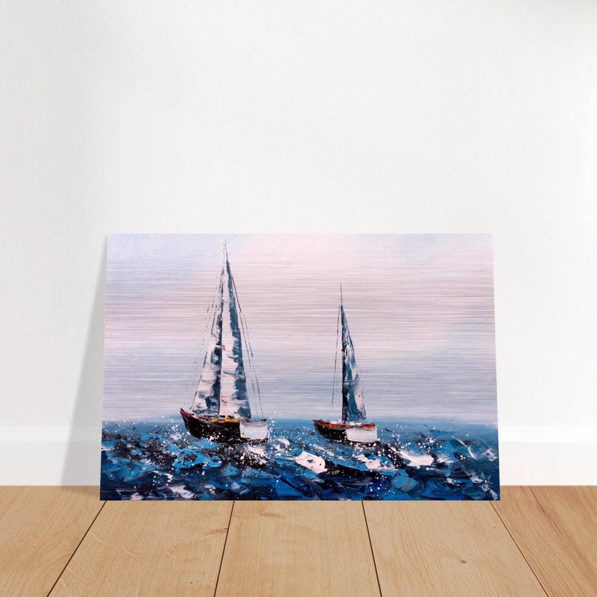 Sailing the Waves – Nautical Seascape Wall Art Print - Brushed Aluminum Print - 20x30 cm / 8x12″ - 