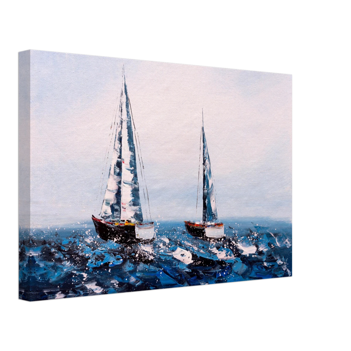 Sailing the Waves – Nautical Seascape Wall Art Print - Canvas - 30x45 cm / 12x18″ - 