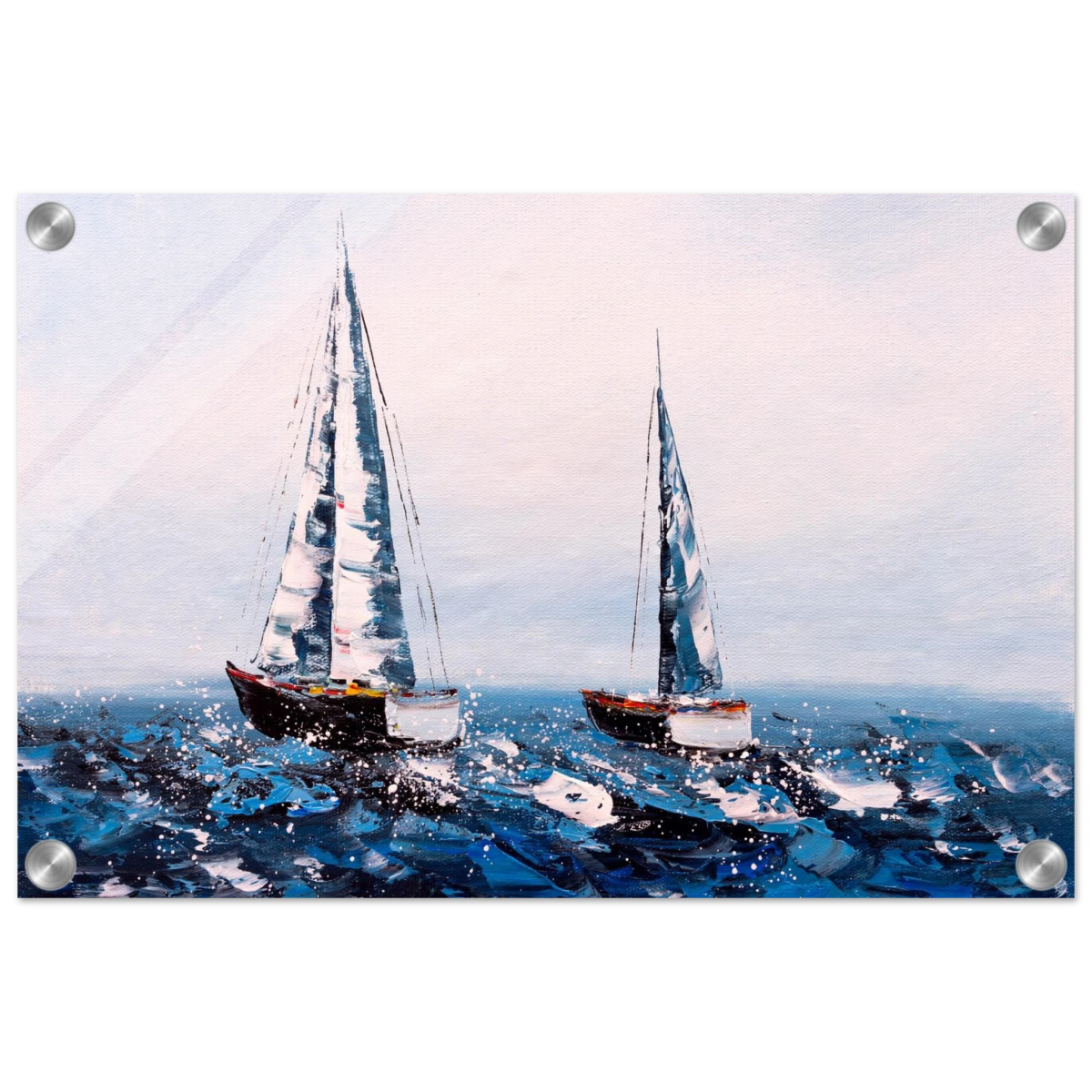 Sailing the Waves – Nautical Seascape Wall Art Print - Acrylic Print - 30x45 cm / 12x18″ - 