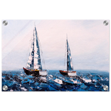 Sailing the Waves – Nautical Seascape Wall Art Print - Acrylic Print - 30x45 cm / 12x18″ - 