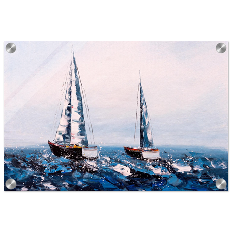 Sailing the Waves – Nautical Seascape Wall Art Print - Acrylic Print - 30x45 cm / 12x18″ - 