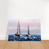Sailing the Waves – Nautical Seascape Wall Art Print - Brushed Aluminum Print - 60x90 cm / 24x36″ - 