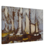 Sailing vessels, 1929, by Alfred William Finch | Vintage wall art print - Canvas - 60x90 cm / 24x36″ - 