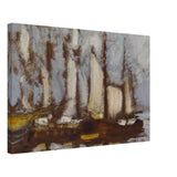 Sailing vessels, 1929, by Alfred William Finch | Vintage wall art print - Canvas - 40x60 cm / 16x24″ - 
