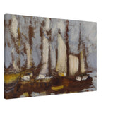 Sailing vessels, 1929, by Alfred William Finch | Vintage wall art print - Canvas - 50x75 cm / 20x30″ - 