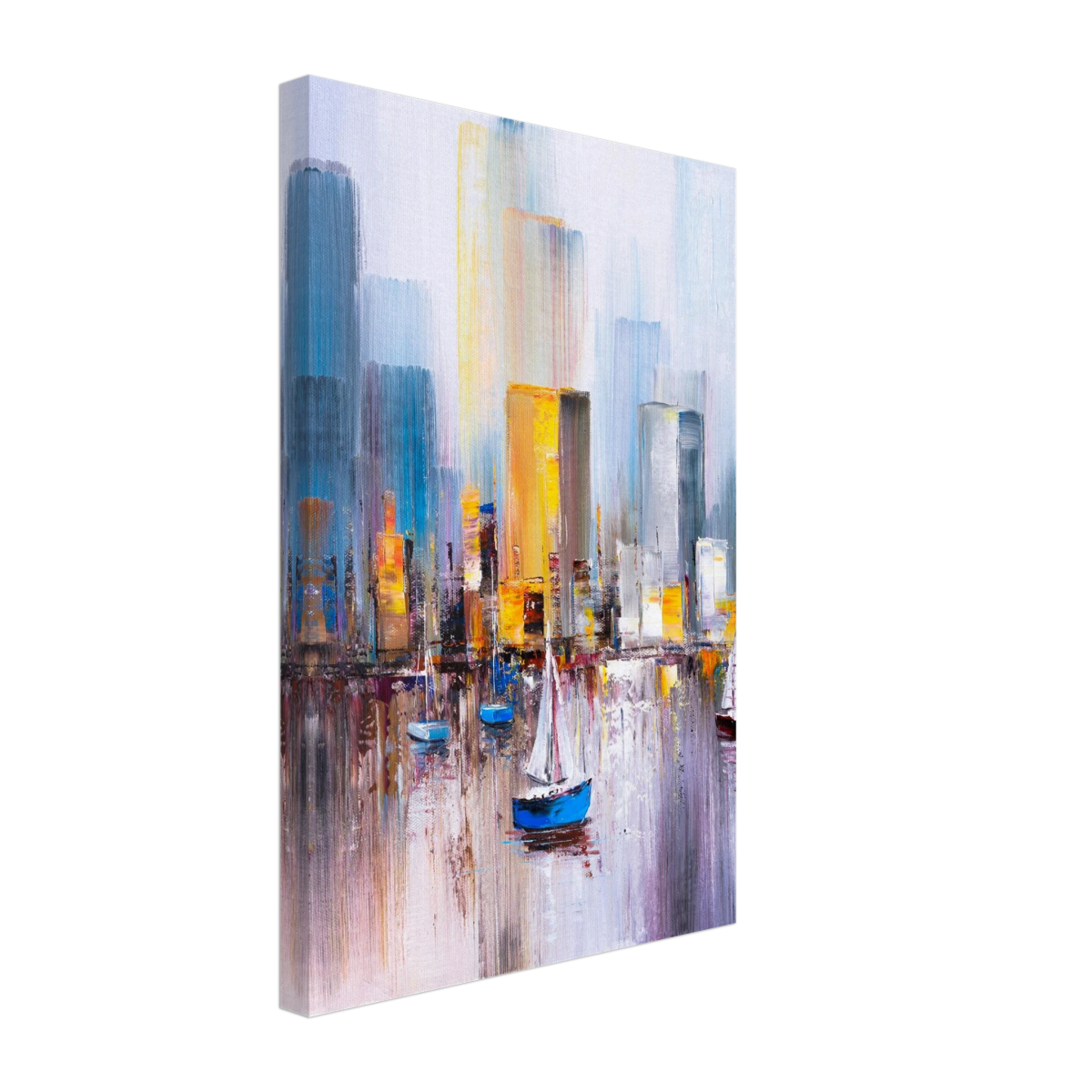 “Sails & Skylines” – Urban Reflections in Motion | Modern Wall art Print - Canvas - 30x45 cm / 12x18″ - 