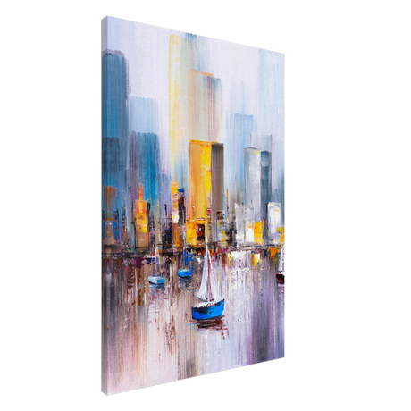 “Sails & Skylines” – Urban Reflections in Motion | Modern Wall art Print - Canvas - 60x90 cm / 24x36″ - 