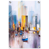 “Sails & Skylines” – Urban Reflections in Motion | Modern Wall art Print - Acrylic Print - 30x45 cm / 12x18″ - 