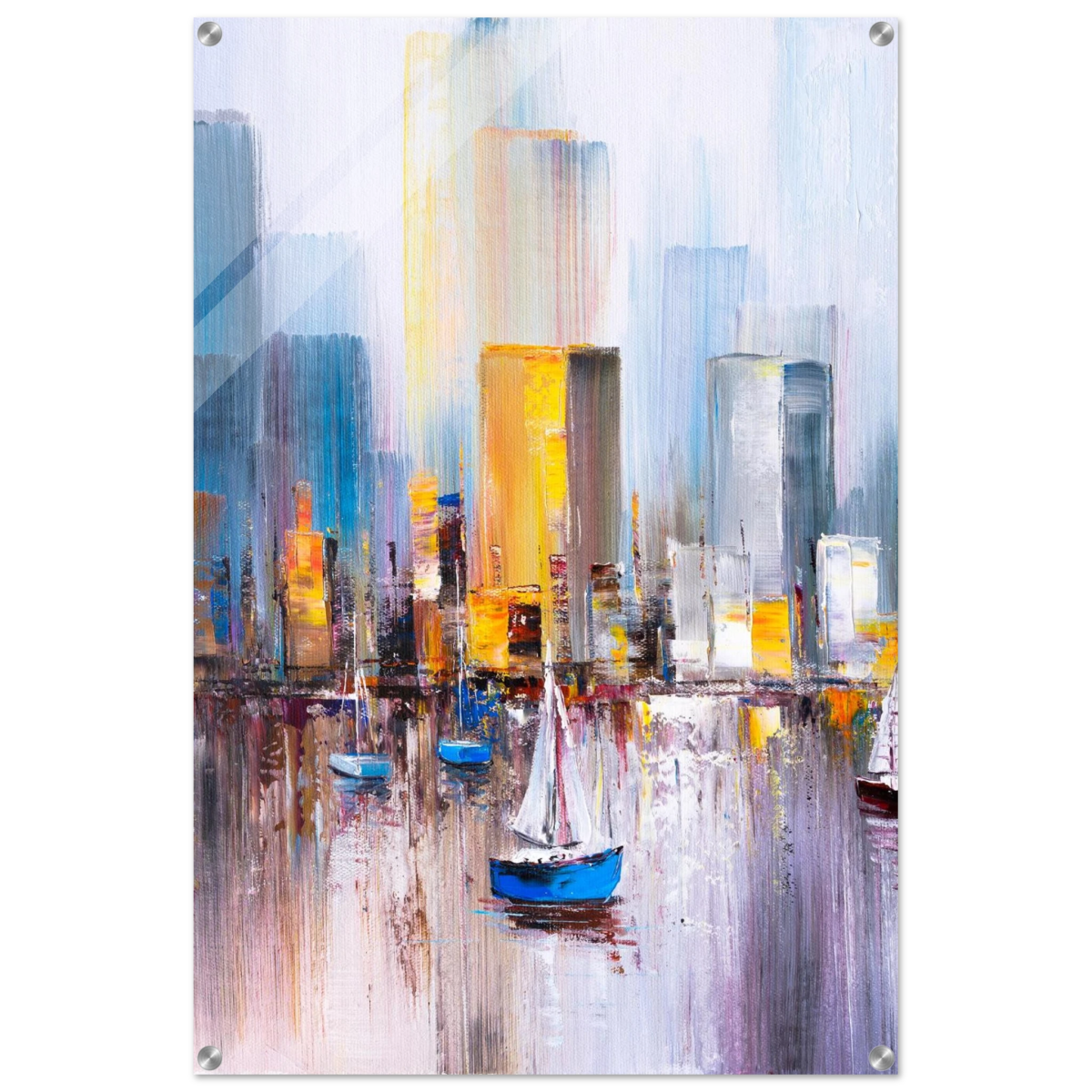 “Sails & Skylines” – Urban Reflections in Motion | Modern Wall art Print - Acrylic Print - 60x90 cm / 24x36″ - 