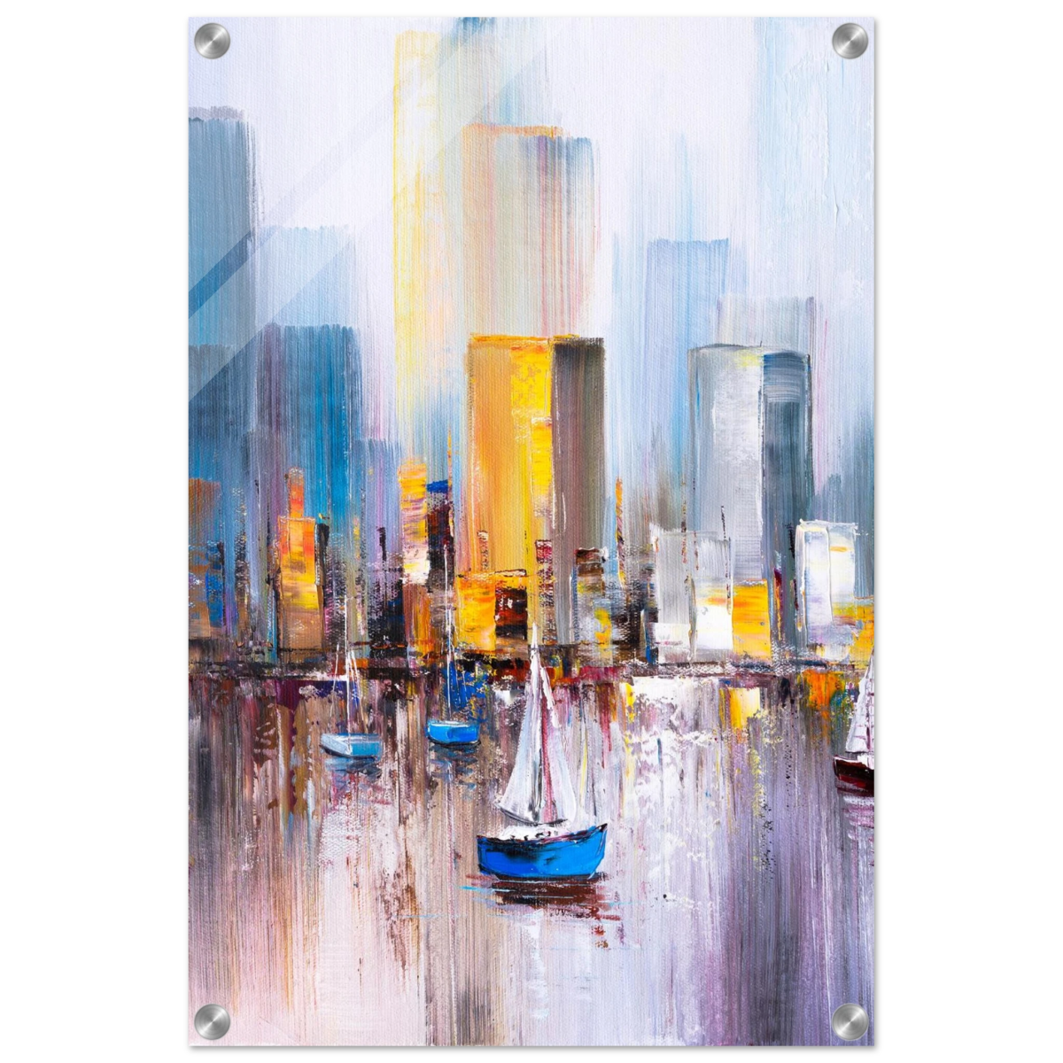 “Sails & Skylines” – Urban Reflections in Motion | Modern Wall art Print - Acrylic Print - 40x60 cm / 16x24″ - 