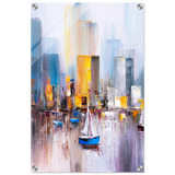 “Sails & Skylines” – Urban Reflections in Motion | Modern Wall art Print - Acrylic Print - 40x60 cm / 16x24″ - 