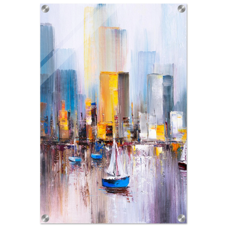 “Sails & Skylines” – Urban Reflections in Motion | Modern Wall art Print - Acrylic Print - 40x60 cm / 16x24″ - 