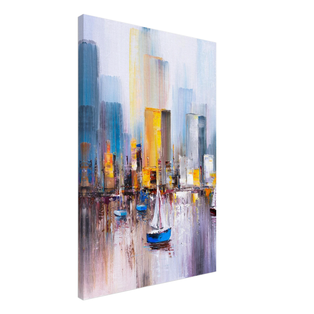 “Sails & Skylines” – Urban Reflections in Motion | Modern Wall art Print - Canvas - 50x75 cm / 20x30″ - 