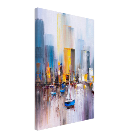 “Sails & Skylines” – Urban Reflections in Motion | Modern Wall art Print - Canvas - 40x60 cm / 16x24″ - 