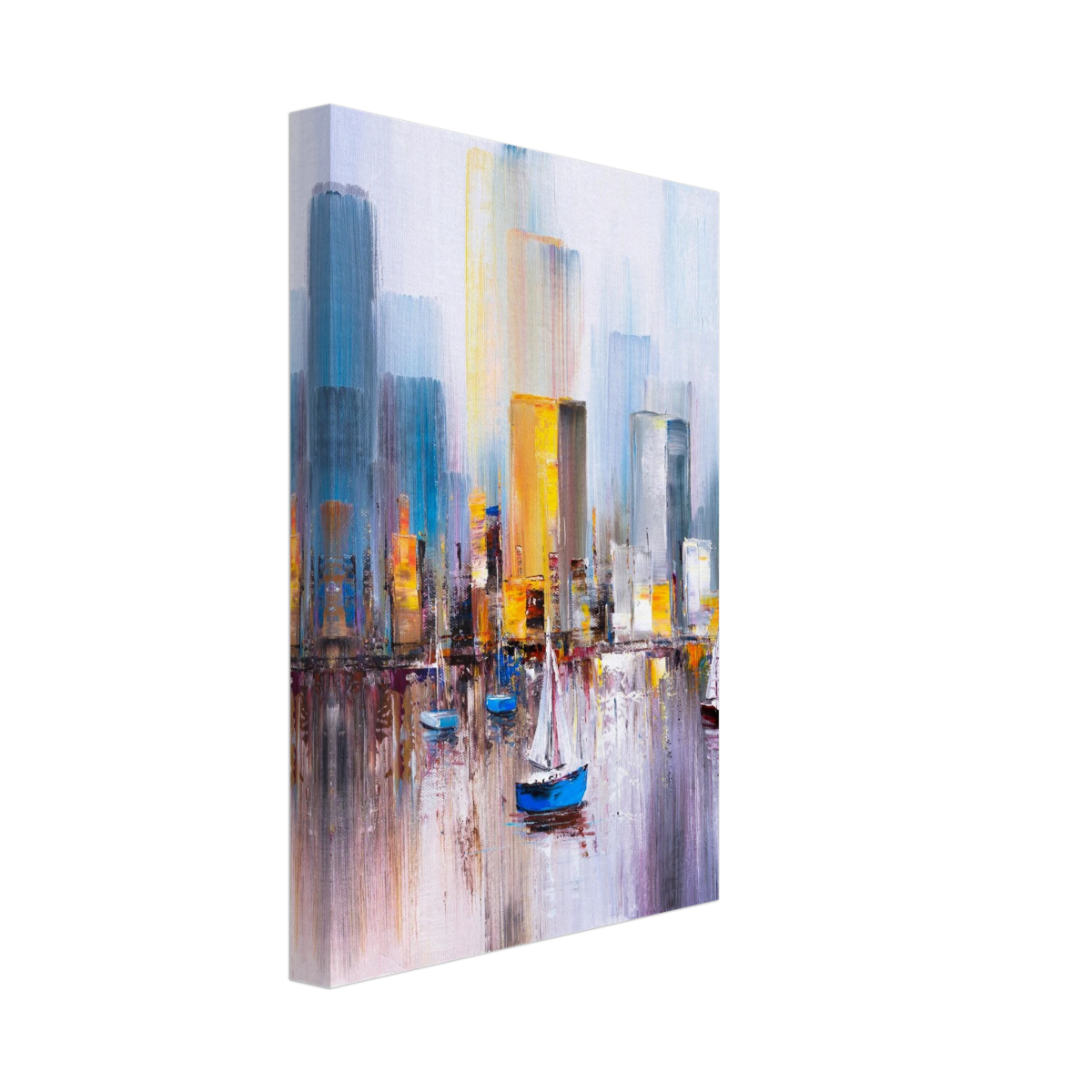 “Sails & Skylines” – Urban Reflections in Motion | Modern Wall art Print - Canvas - 20x30 cm / 8x12″ - 
