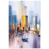 “Sails & Skylines” – Urban Reflections in Motion | Modern Wall art Print - Fine Art Poster - 40x60 cm / 16x24″ - 